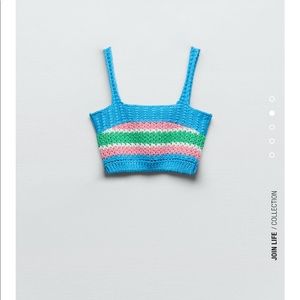 ZARA STRIPED KNIT TOP